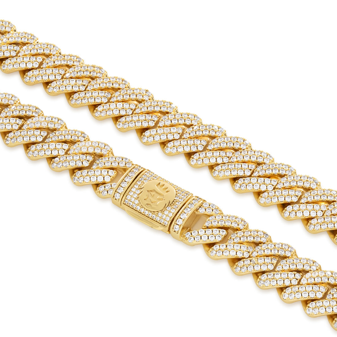 12mm Iced Diamond Cut Miami Cuban Link Chain  in  by King Ice