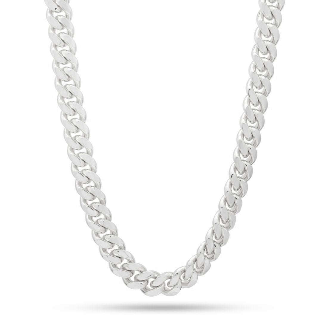 12mm Miami Cuban Link Chain  in  Gold Plated / White Gold / 18" by King Ice