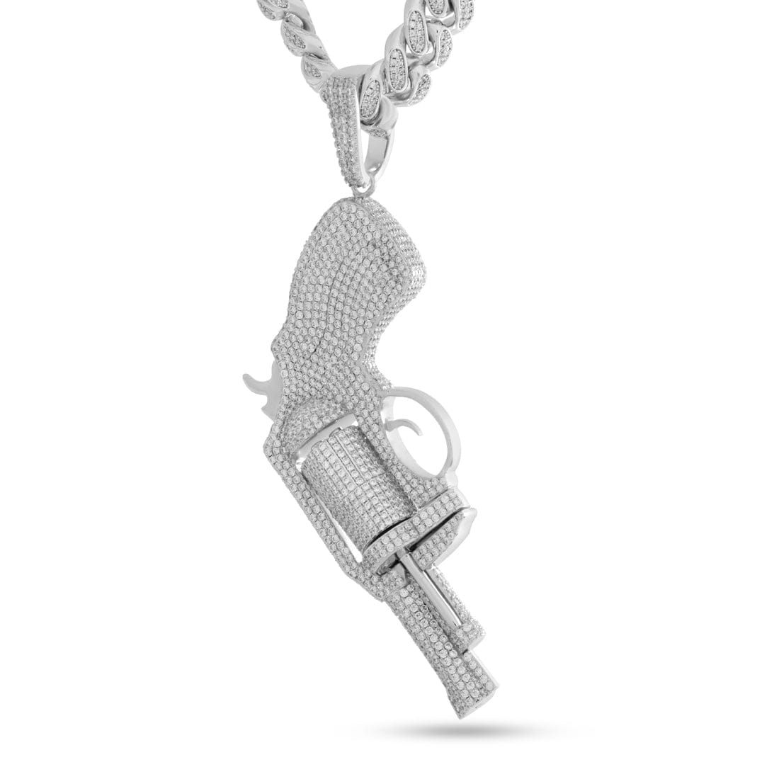 .38 Special Necklace  in  White Gold / 5.5" by King Ice