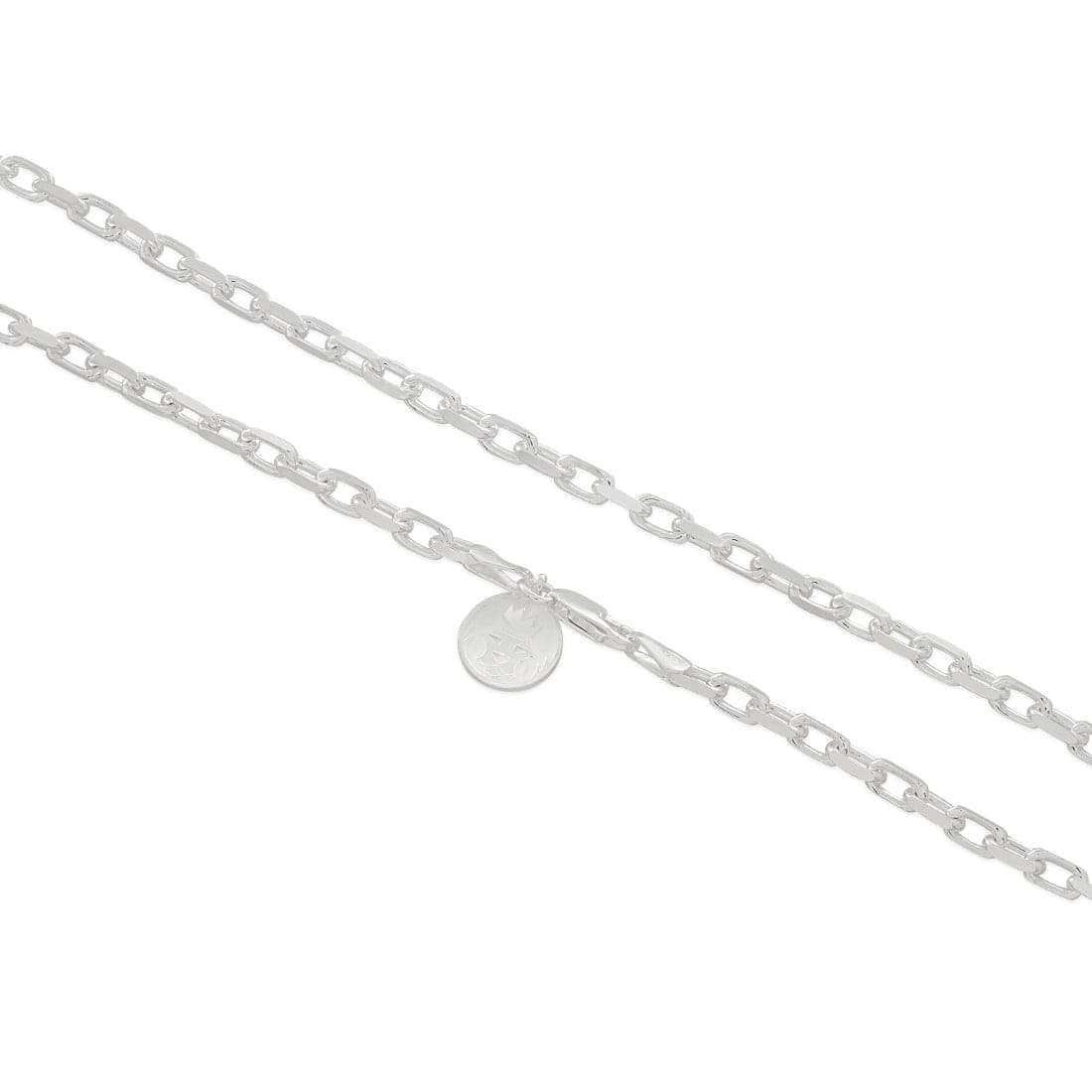 3mm Italian Sterling Silver Anchor Chain  in  22" by King Ice