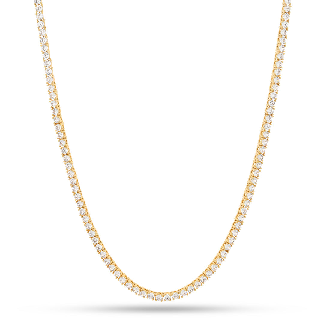 3mm Tennis Chain  in  Gold Plated / 14K Gold / 16" by King Ice