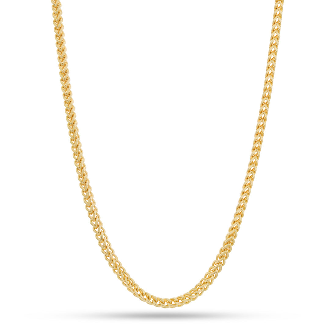 4mm Franco Chain  in  Gold Plated / 14K Gold / 16" by King Ice