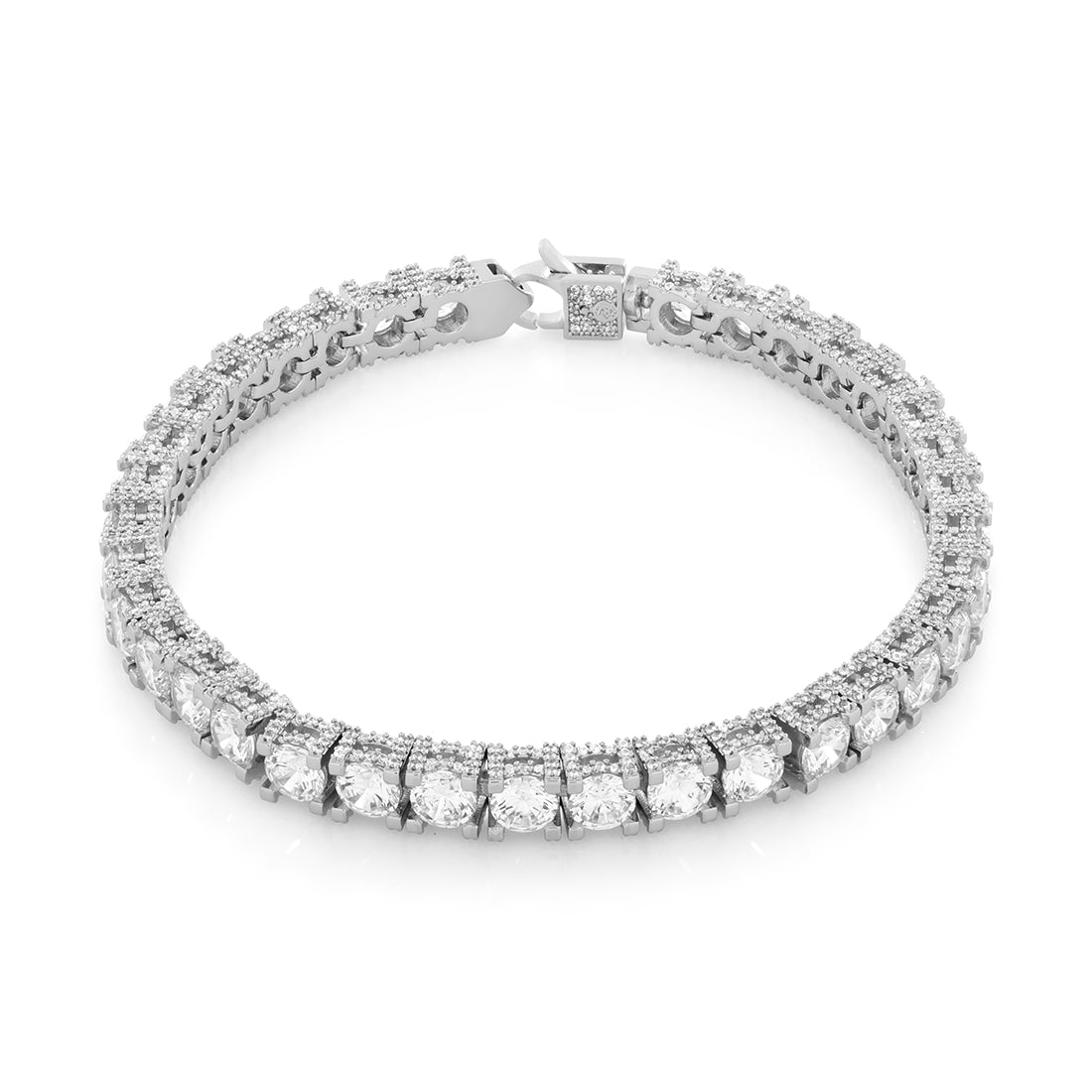 5mm Icy Tennis Bracelet  in  Gold Plated / White Gold / 8" by King Ice