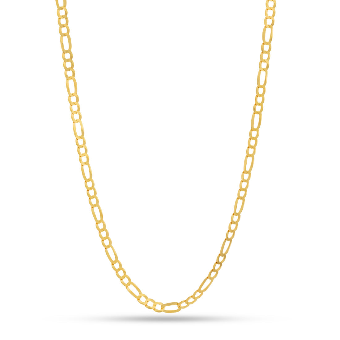 8mm Figaro Chain  in  Gold Plated / 14K Gold / 18" by King Ice