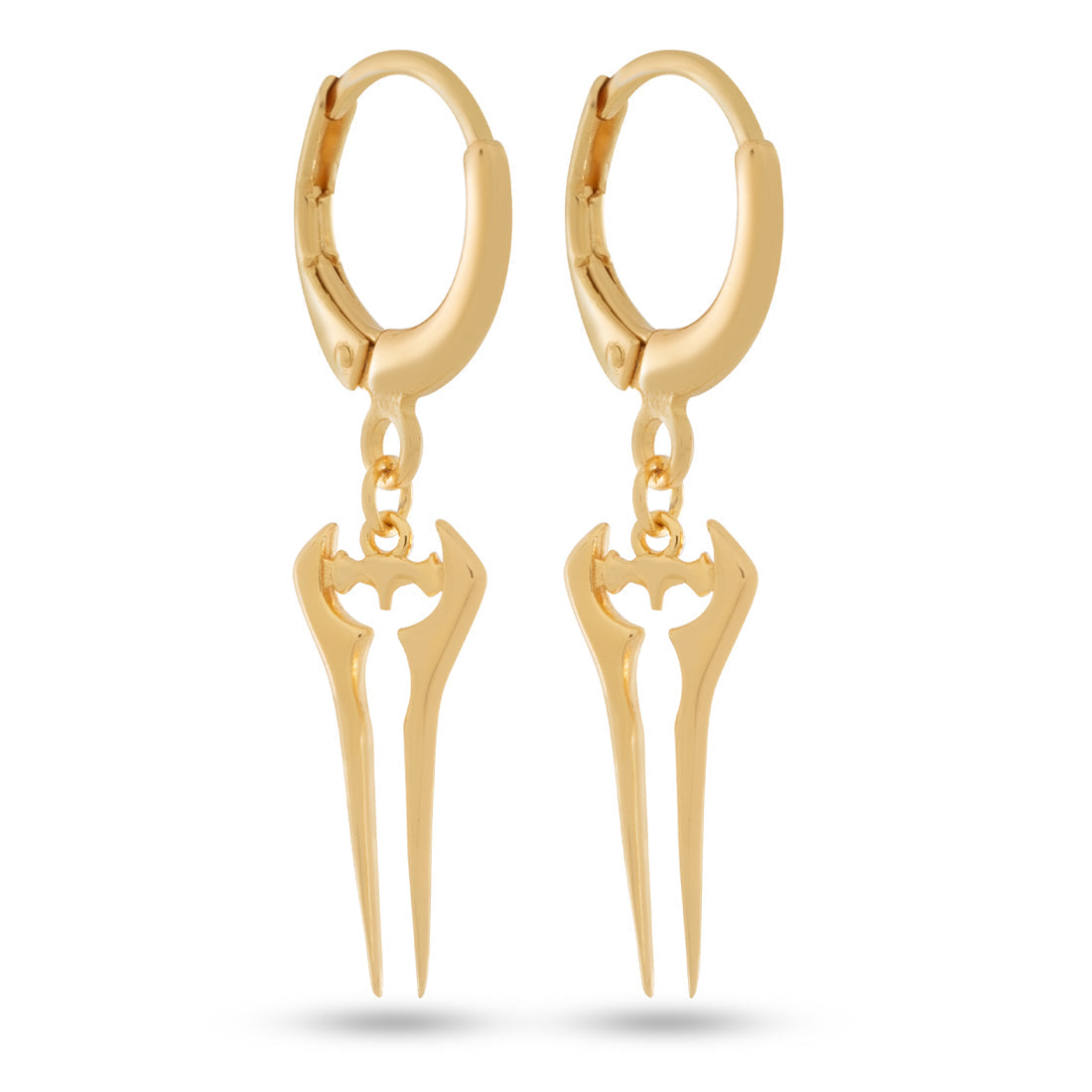 Halo x King Ice - Energy Sword Hanging Earrings  in  Sterling Silver / 14K Vermeil / 1.4" by King Ice