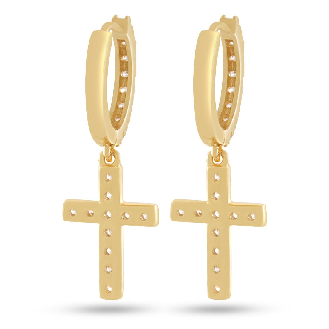 Cross of Centrality Earrings  in  by King Ice