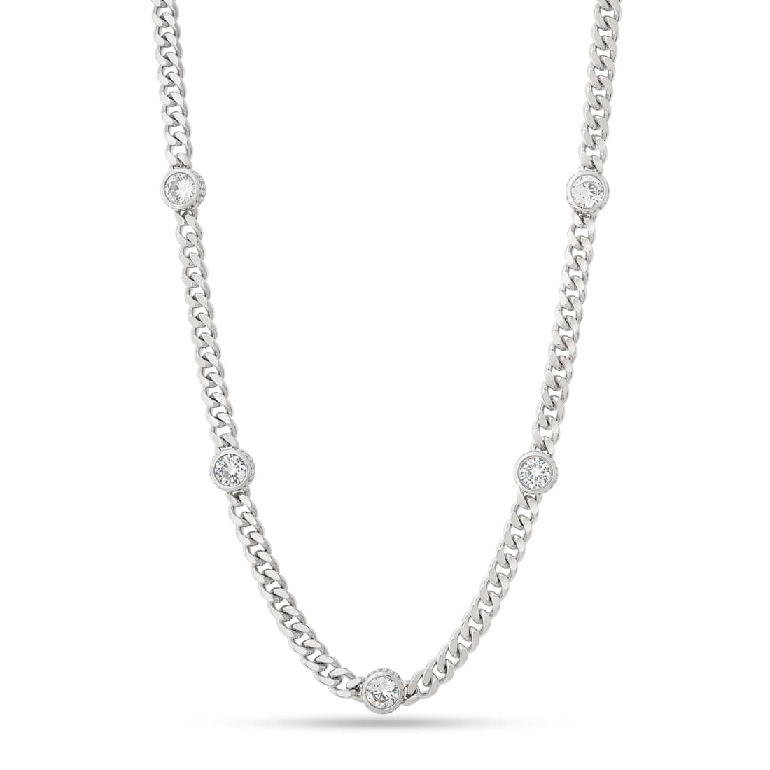 Diamonds by the Yard Chain  in  Gold Plated / White Gold / 20" by King Ice