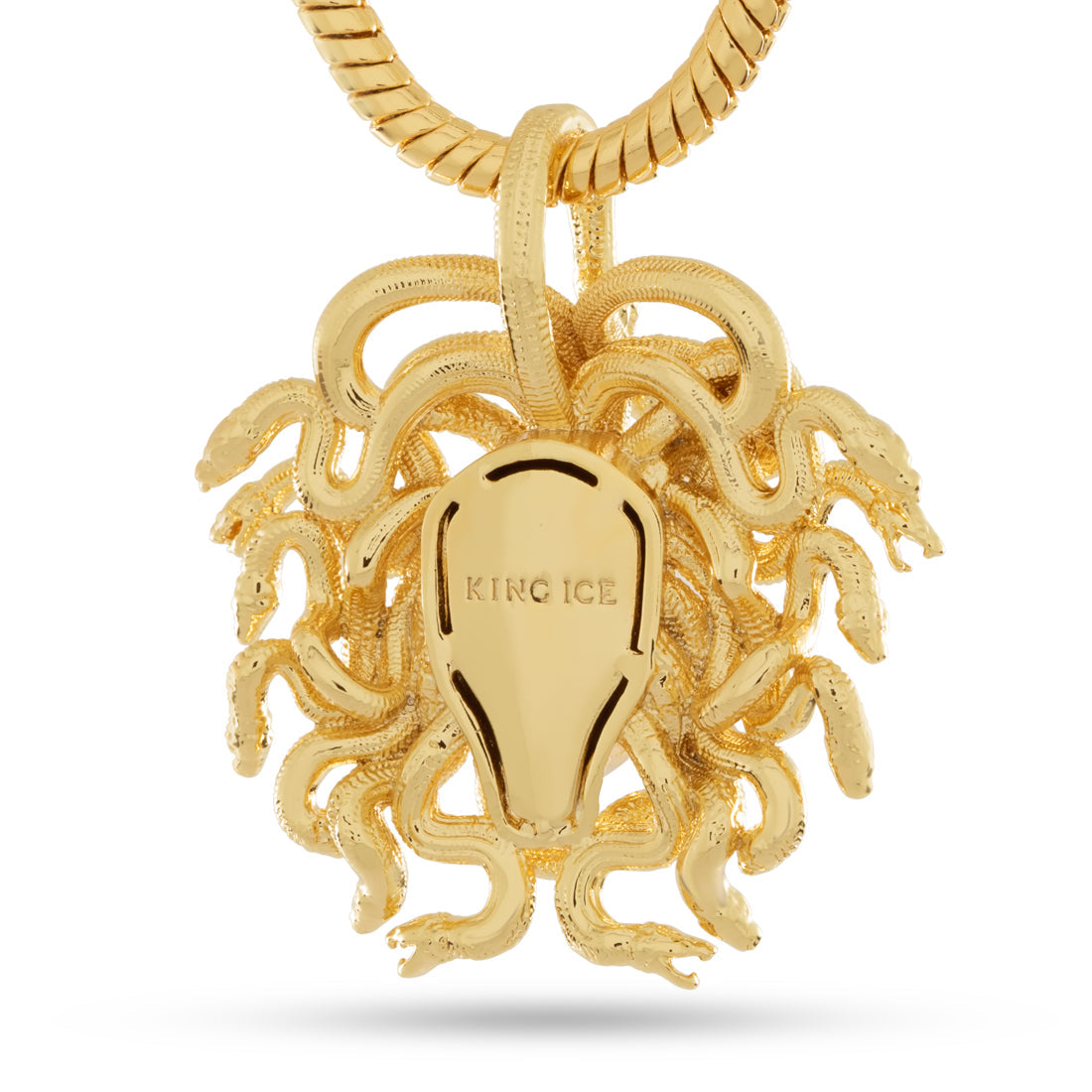 Medusa Necklace  in  14K Gold / 2" by King Ice