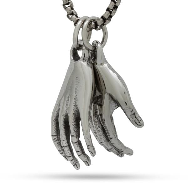 Hands of Openness Necklace  in  Sterling Silver by King Ice