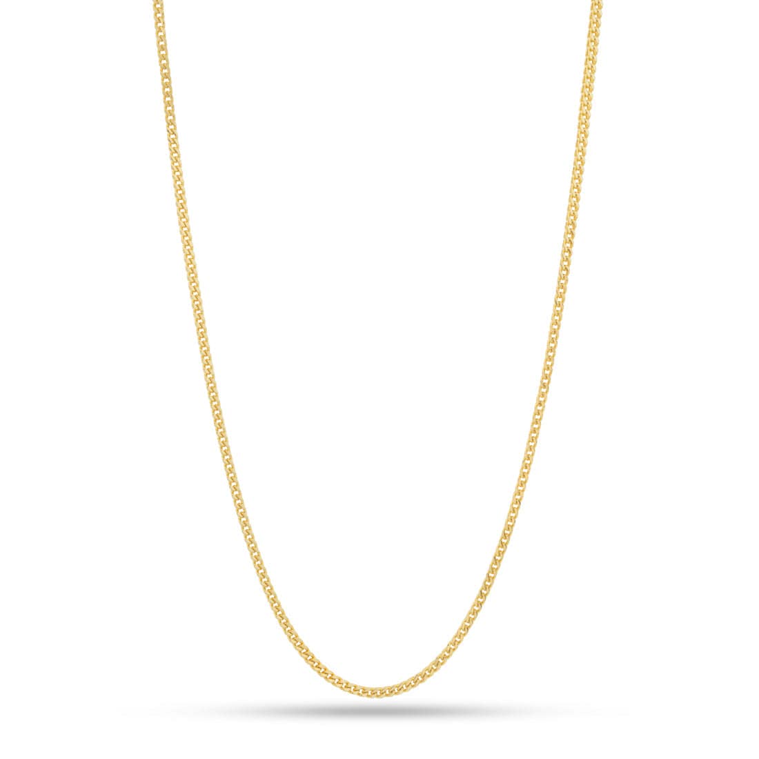 Solid Gold 3mm Franco Chain  in  14K Gold / 16" by King Ice