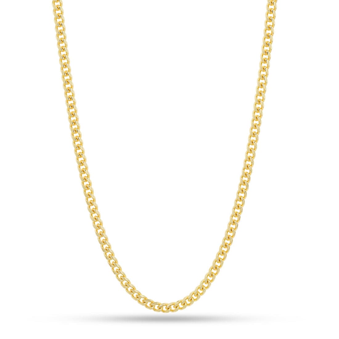 Solid Gold 5mm Miami Cuban Link Chain  in  Solid Gold / 14K Gold / 18" by King Ice