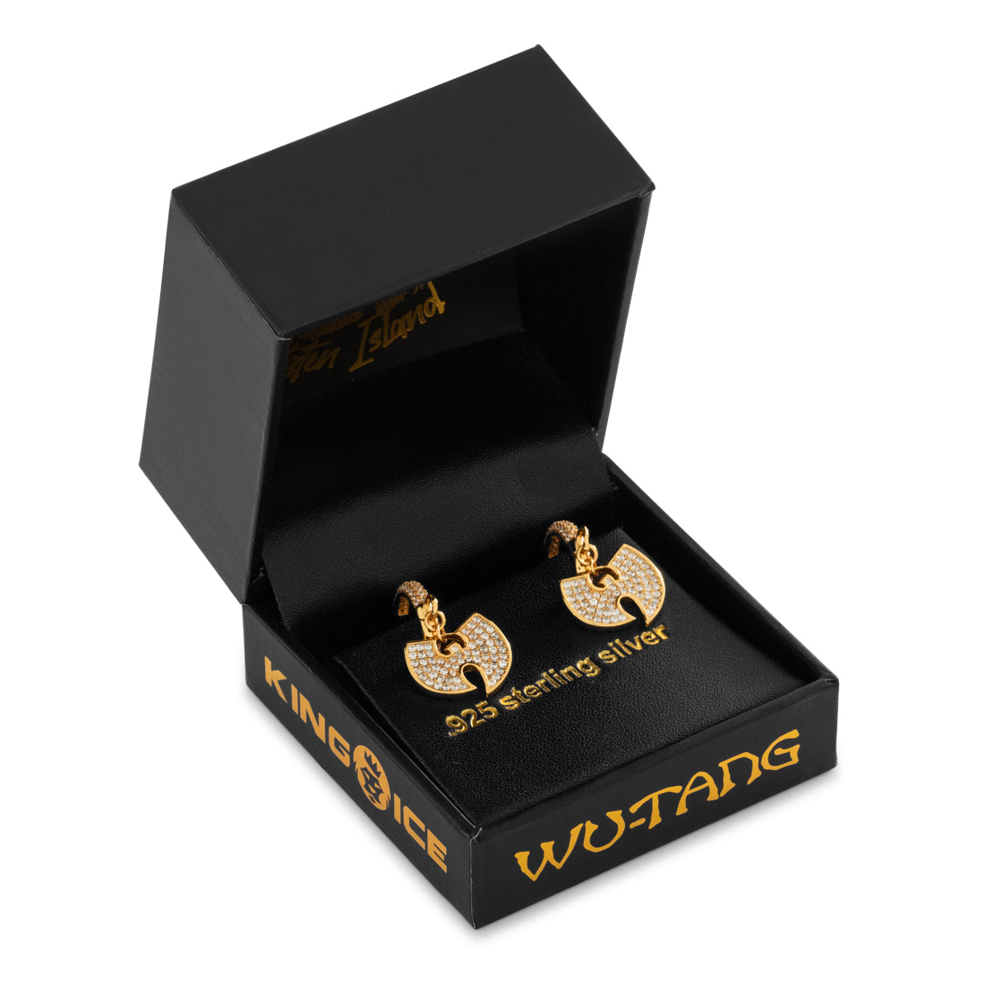 Wu-Tang x King Ice - 14mm Hanging Logo Earrings  in  by King Ice