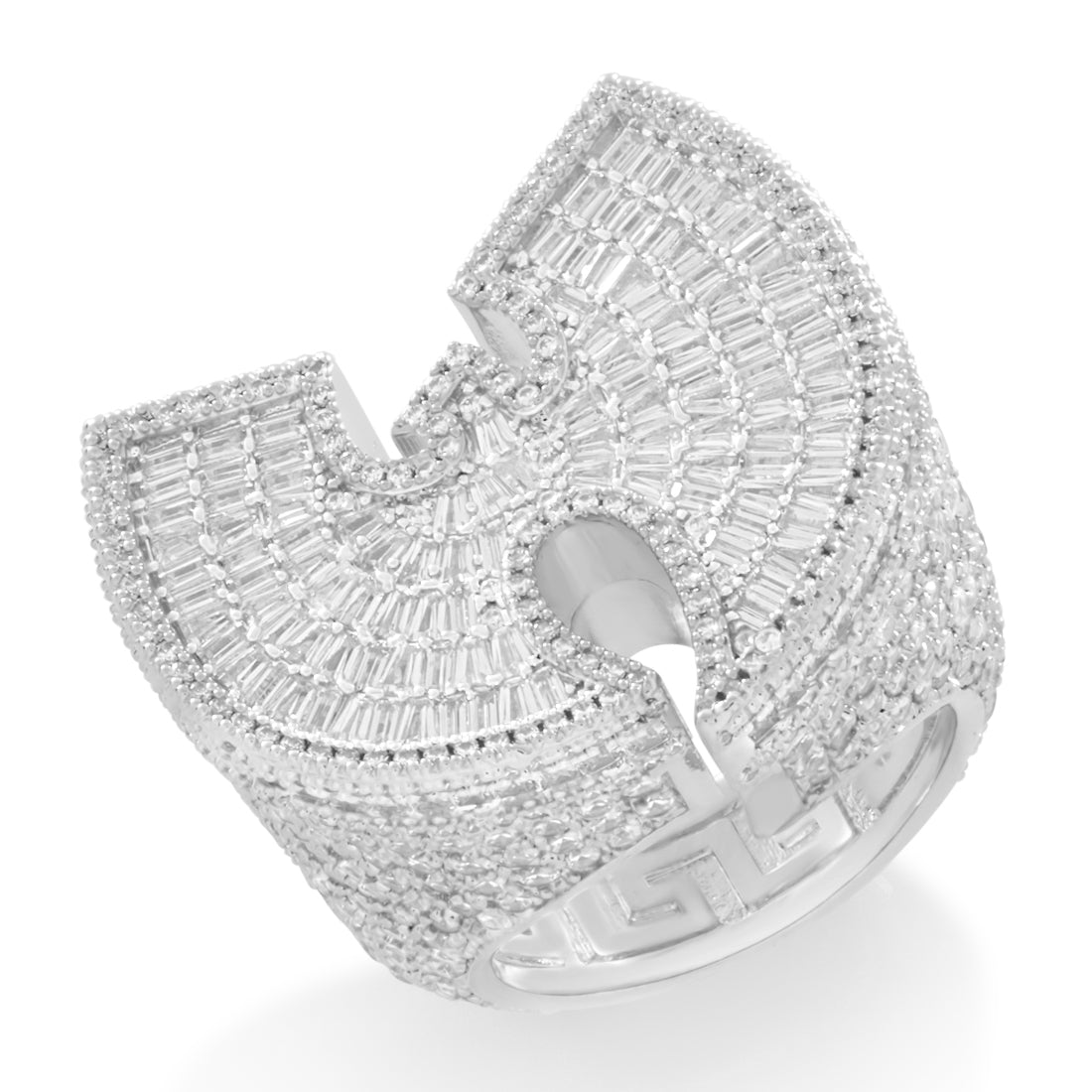 Wu-Tang x King Ice - 30mm Wu-Tang Logo Ring  in  Sterling Silver / White Gold / 7 by King Ice