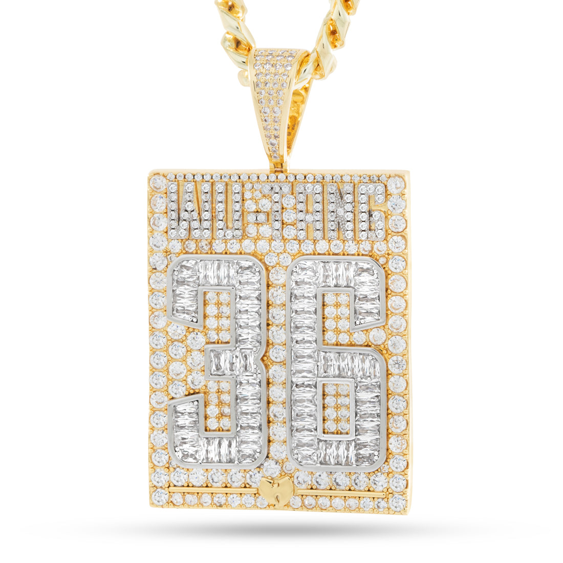 Wu-Tang x King Ice - 36 Chambers Dog Tag Necklace  in  18K Gold / 2.7" by King Ice