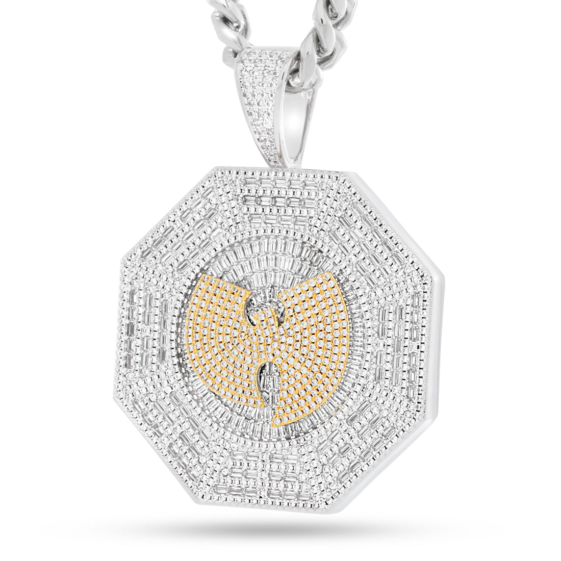 Wu-Tang x King Ice - Ba Gua Necklace  in  White Gold / 2.5" by King Ice