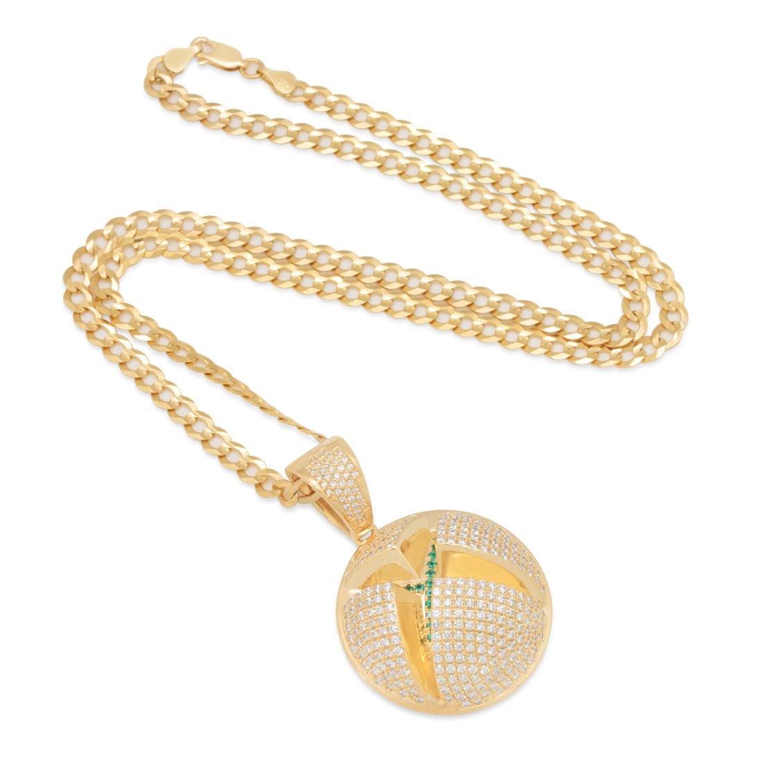 Xbox x King Ice - Solid Gold Sphere Logo Necklace  in  Solid Gold / 14K Gold / 1.8" by King Ice