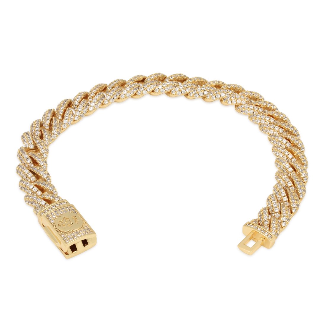 10mm Iced Miami Cuban Link Bracelet  in  by King Ice