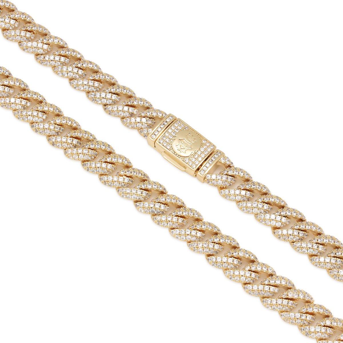 10mm Iced Miami Cuban Link Chain  in  by King Ice