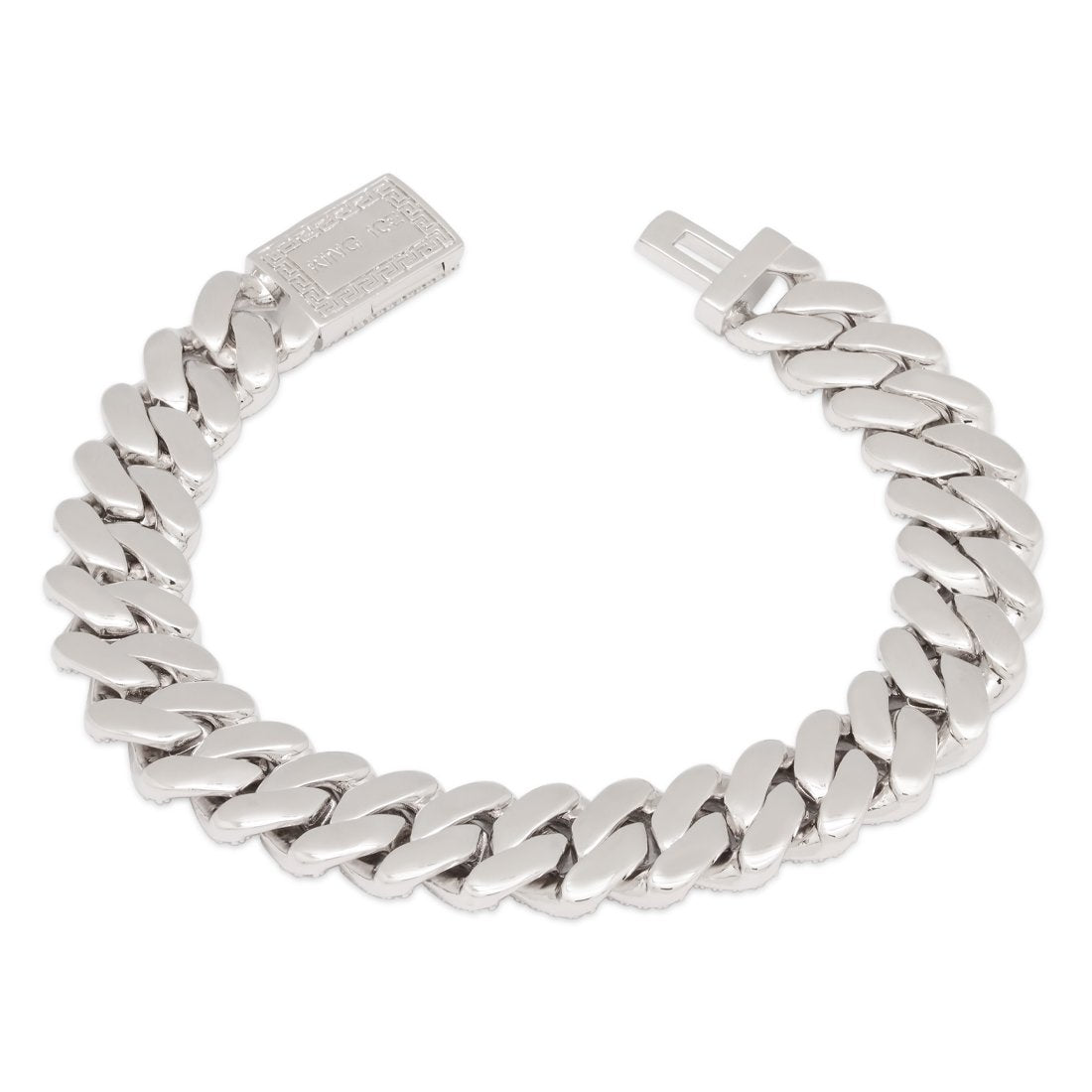 12mm Iced Diamond Cut Miami Cuban Link Bracelet  in  by King Ice