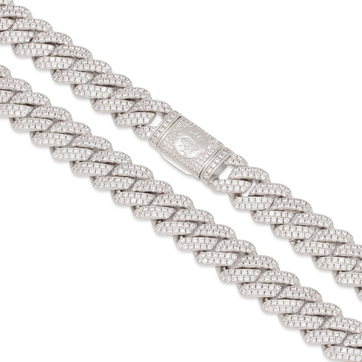 12mm Iced Diamond Cut Miami Cuban Link Chain  in  by King Ice