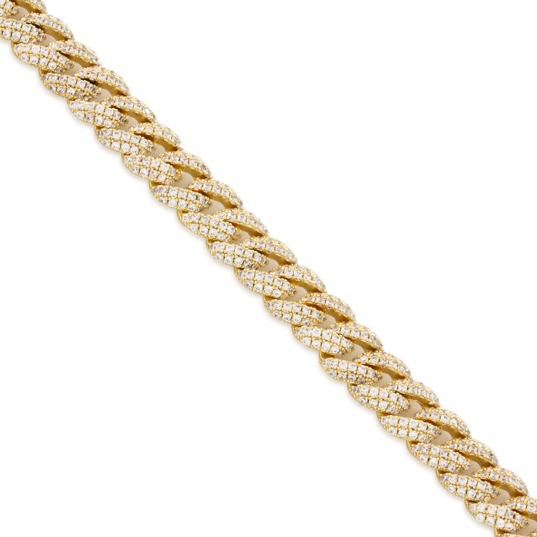 12mm Iced Diamond-Cut Miami Cuban Link Choker Chain  in  by King Ice