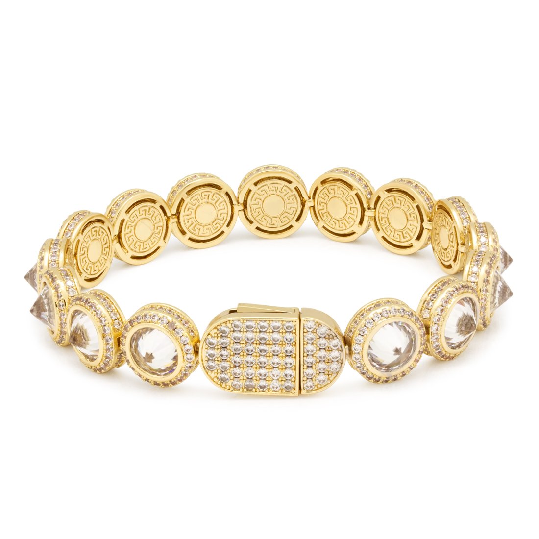 12mm Spike Studded Tennis Bracelet  in  by King Ice