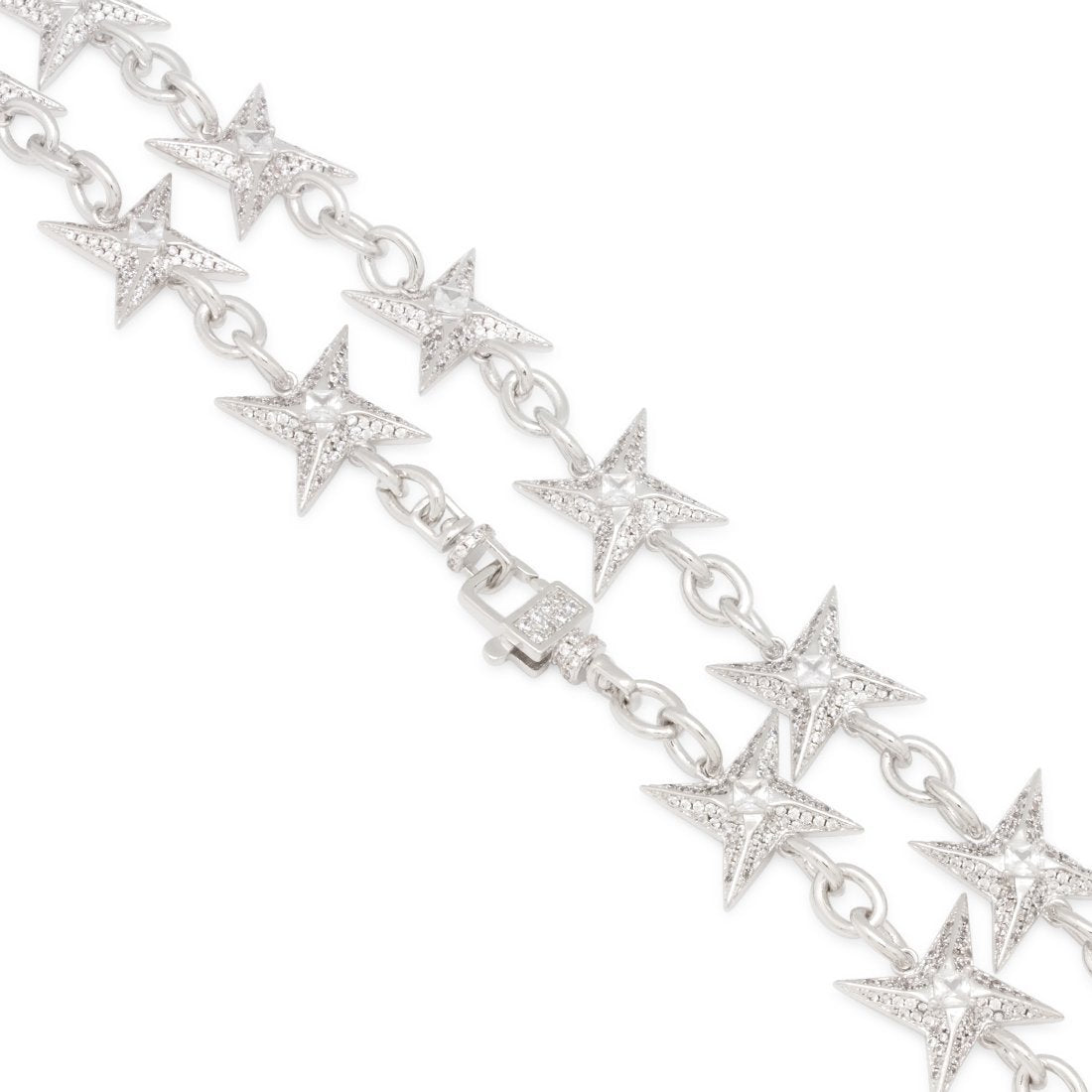 15mm Iced Shuriken Rolo Chain  in  by King Ice