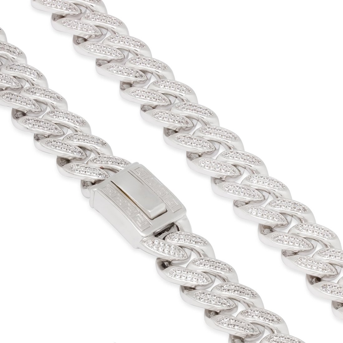 18mm Classic Iced Miami Cuban Link Chain  in  by King Ice