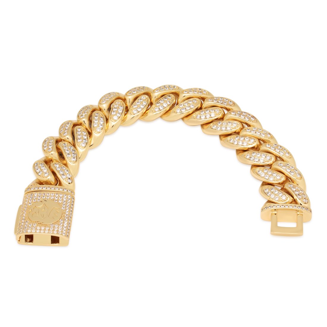 18mm Iced Miami Cuban Link Bracelet  in  by King Ice