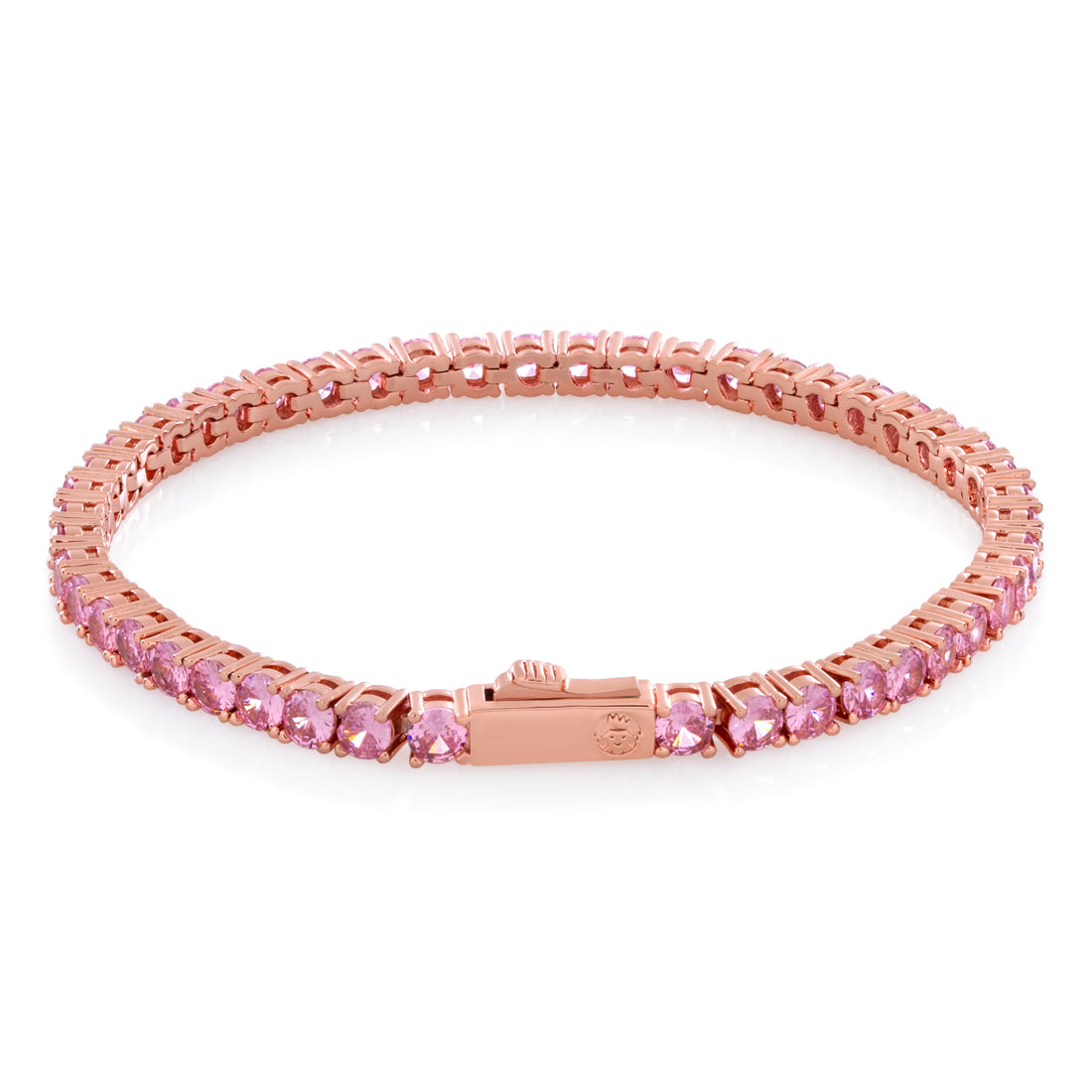 4mm Pink Tennis Bracelet  in  by King Ice