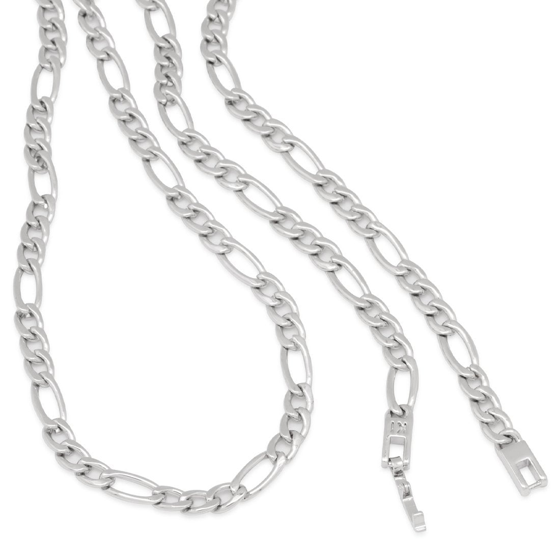 5mm Figaro Chain Choker Set  in  by King Ice