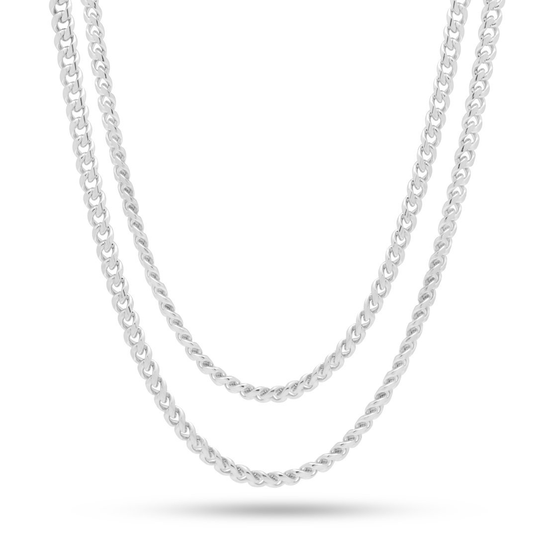 5mm Miami Cuban Link Chain Choker Set  in  Gold Plated / White Gold / 18"/20" by King Ice