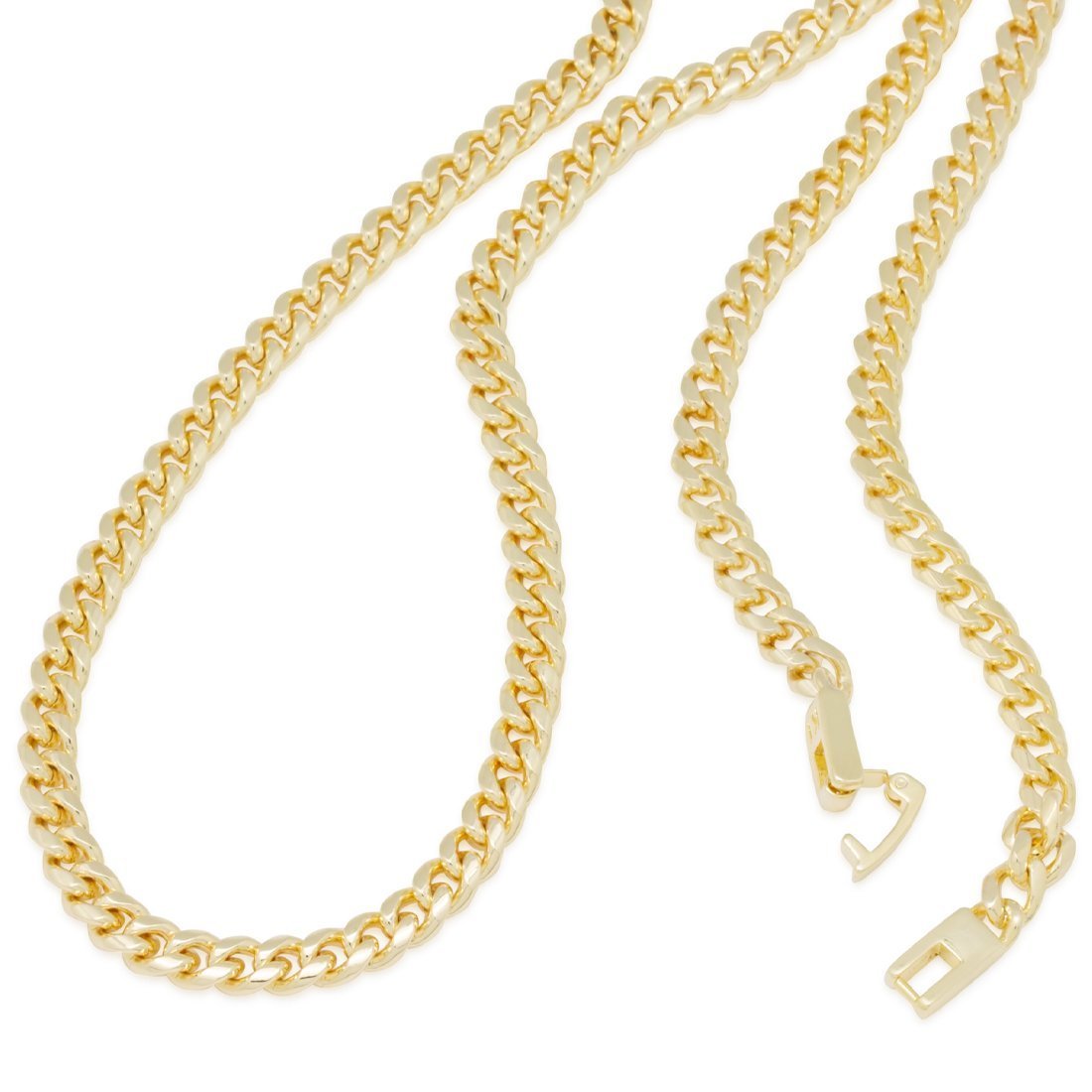 5mm Miami Cuban Link Chain Choker Set  in  by King Ice