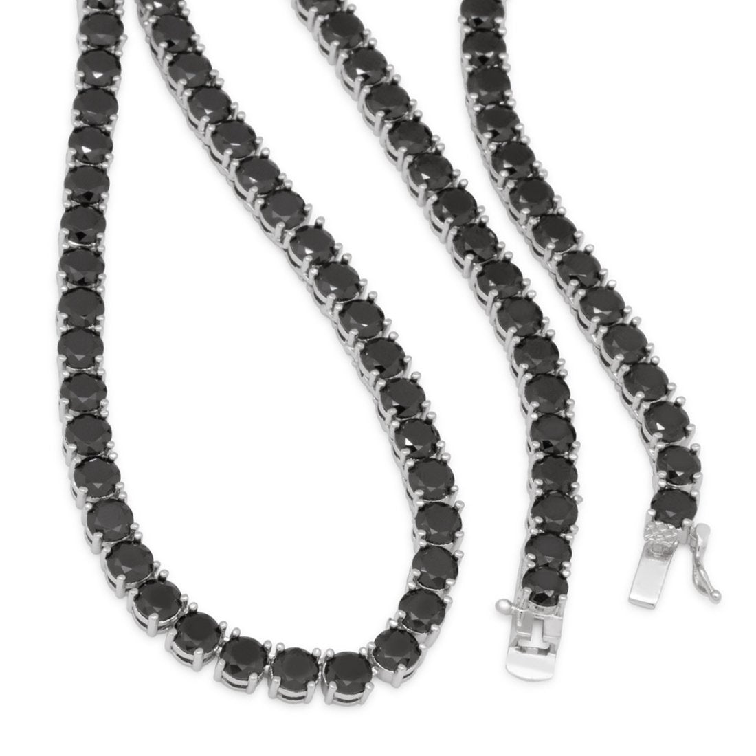 5mm Onyx Tennis Chain  in  by King Ice