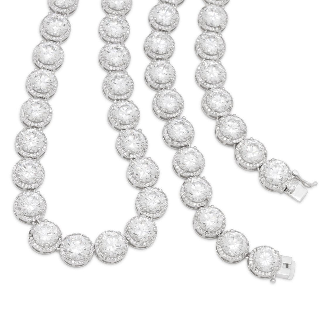 8mm Bezel-Set Tennis Chain  in  by King Ice