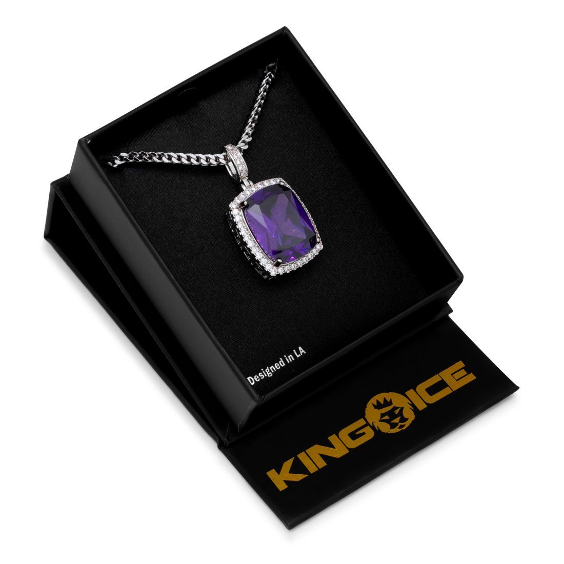 Amethyst Crown Julz Necklace  in  by King Ice