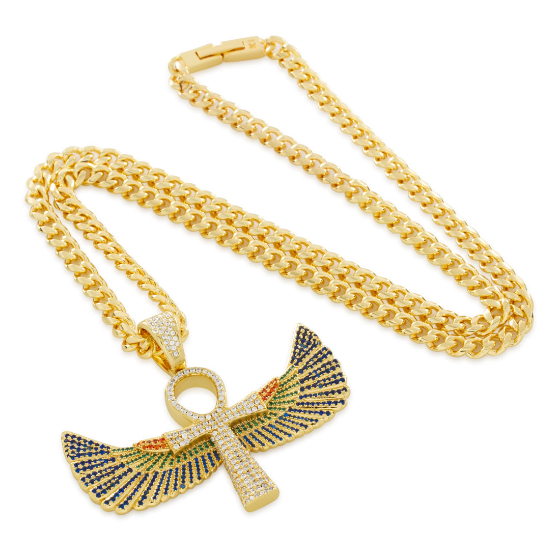 Ankh of Isis Necklace  in  14K Gold / 1.9" by King Ice