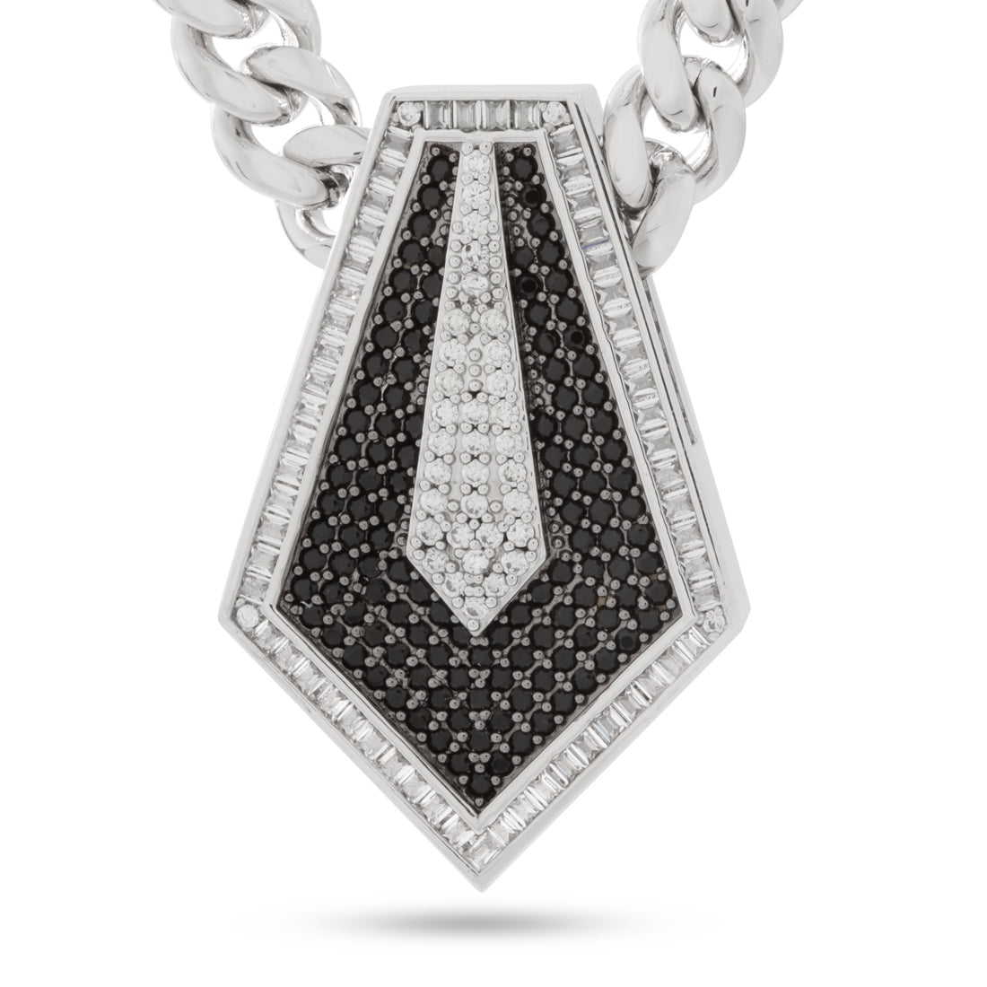 Black Magic Necklace  in  White Gold / 1.5" by King Ice