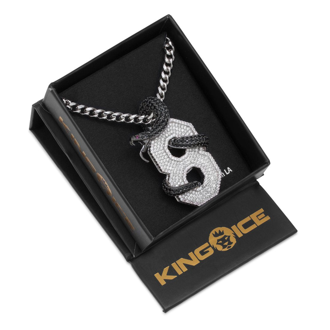 Black Mamba Number 8 Necklace  in  by King Ice