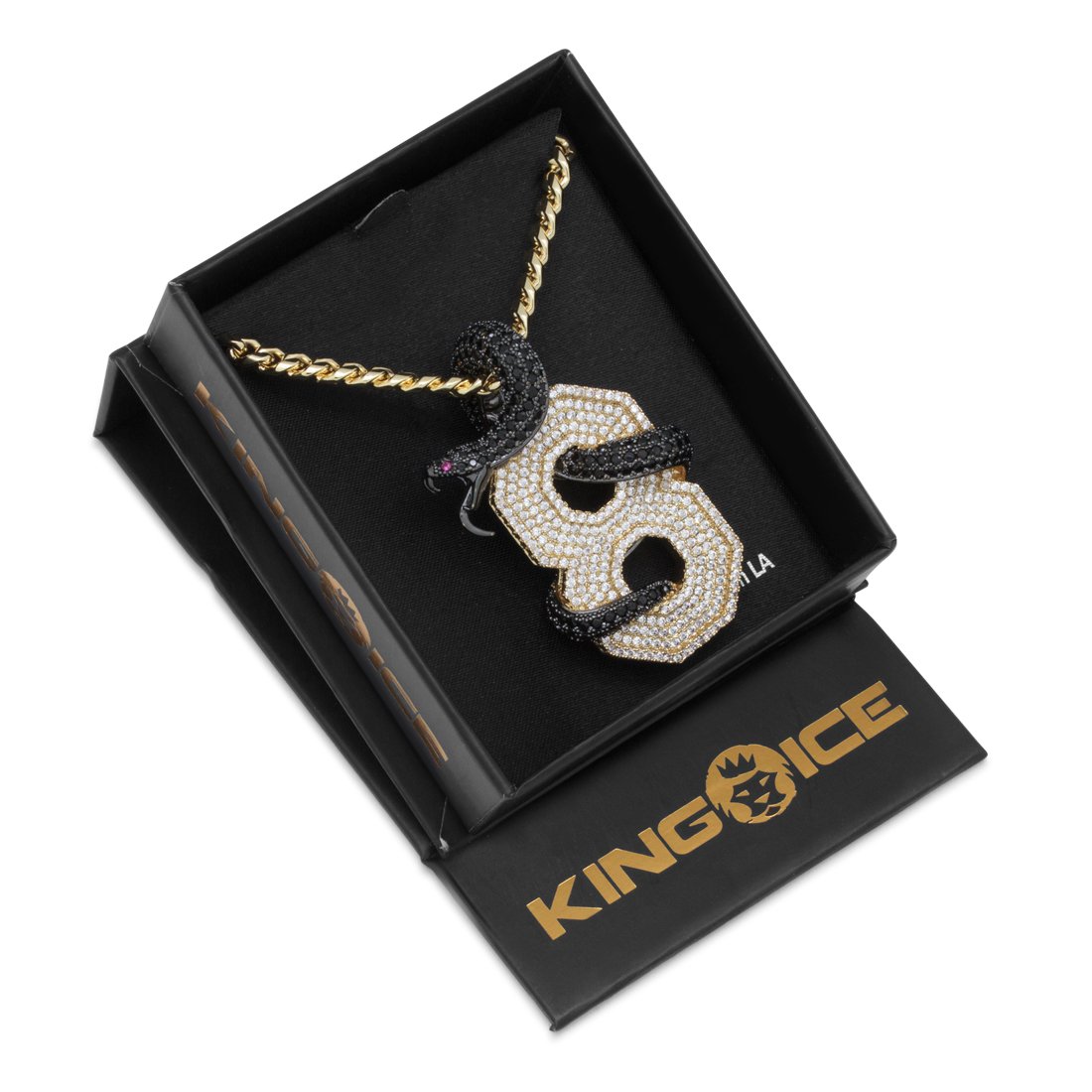 Black Mamba Number 8 Necklace  in  by King Ice