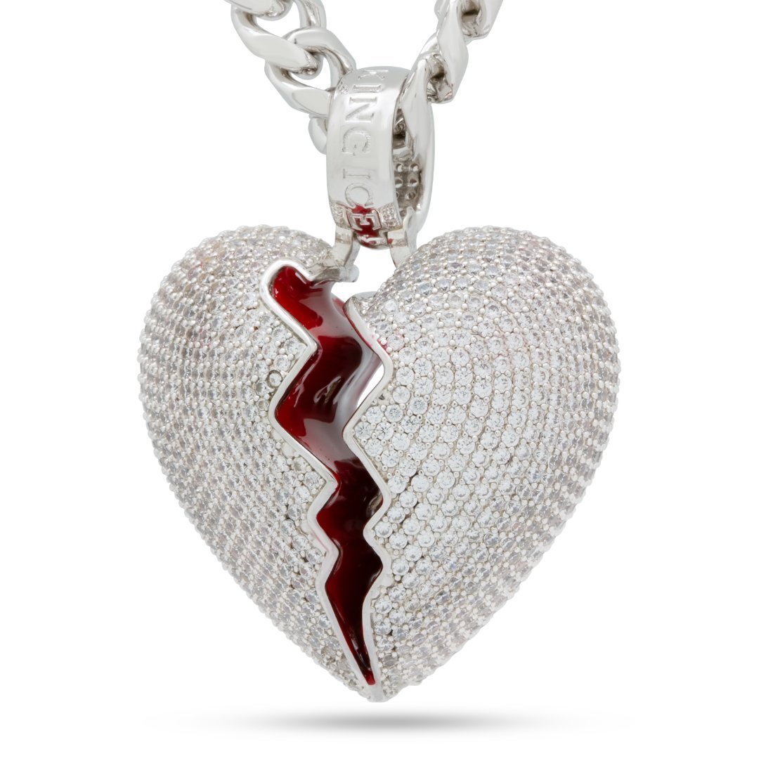 Broken Heart Necklace  in  by King Ice