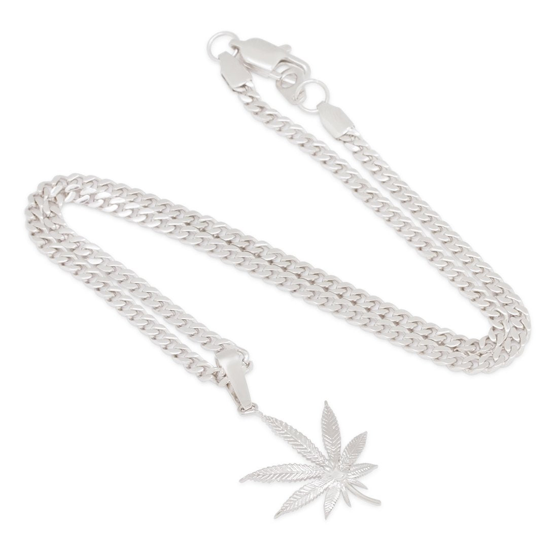 Cannabis Leaf Necklace  in  by King Ice