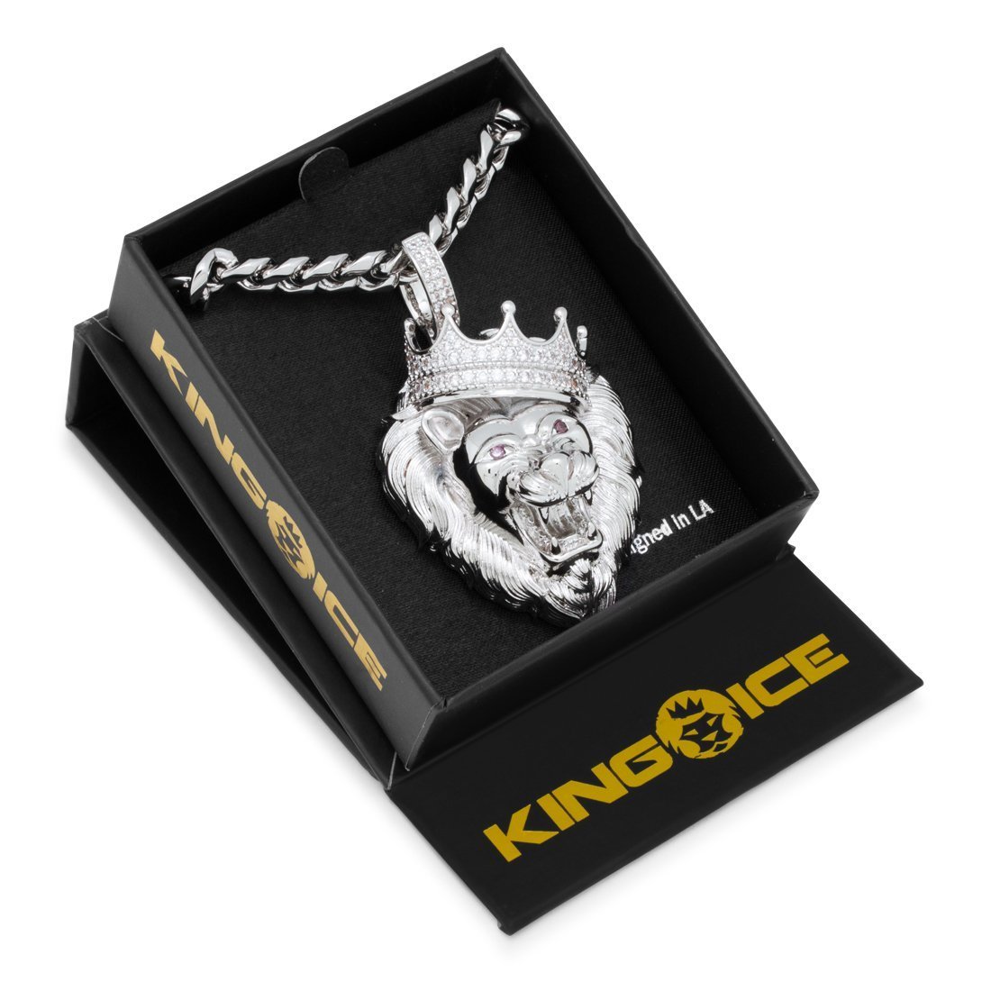 Classic Roaring Lion Necklace  in  by King Ice