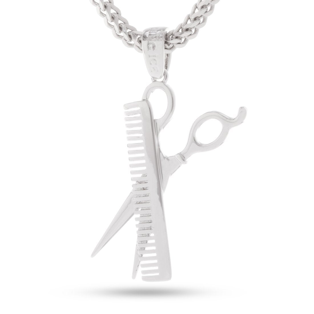 Comb and Scissors Necklace  in  by King Ice