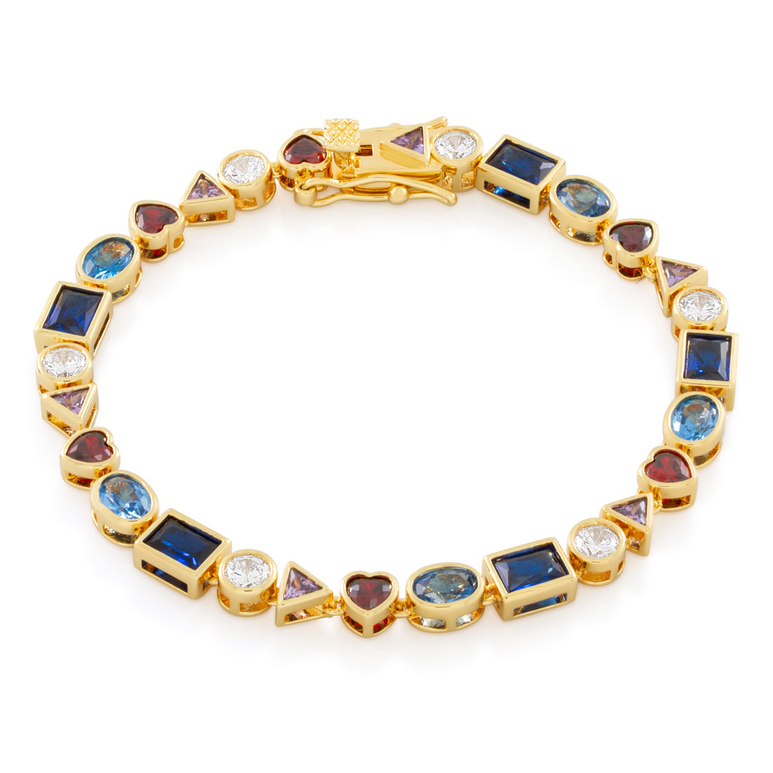 6mm Crown Julz Bracelet  in  Gold Plated / 14K Gold / 7.5" by King Ice