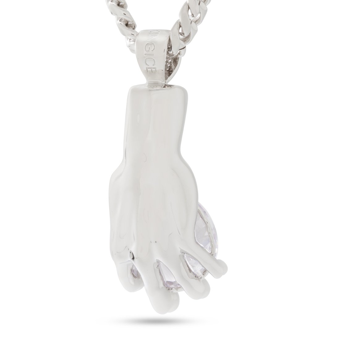 Diamond Hands Necklace  in  by King Ice