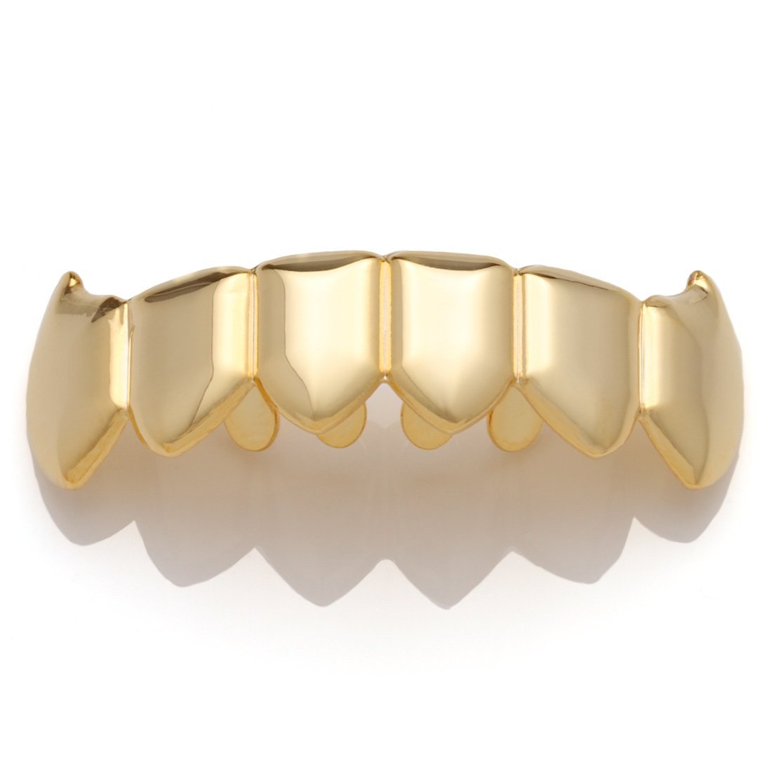 Gold Vampire Grillz  in  14K Gold / Bottom by King Ice