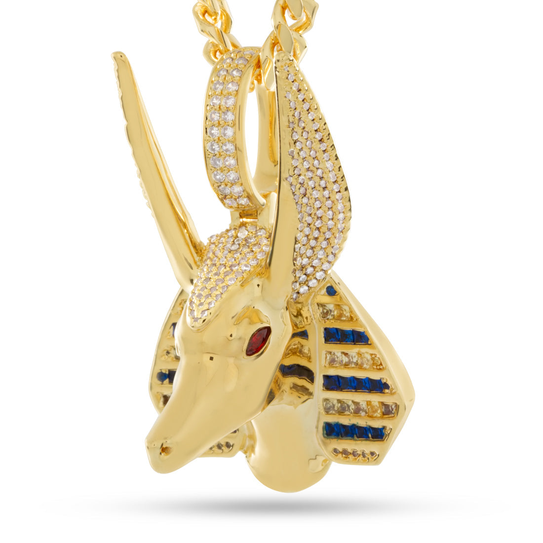 Guardian of the Scales Necklace  in  14K Gold / 1.9" by King Ice