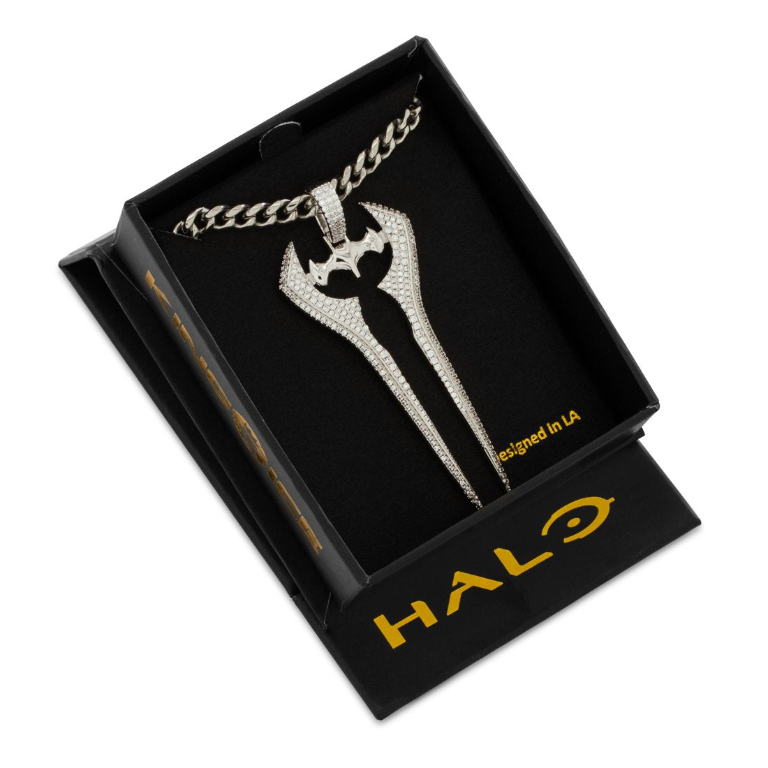 Halo x King Ice - Iced Energy Sword Necklace  in  by King Ice