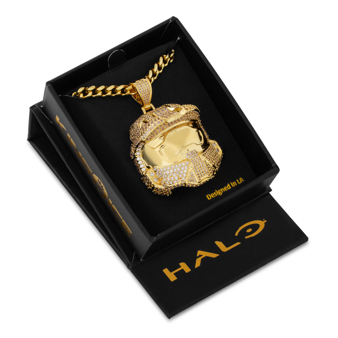 Halo x King Ice - Master Chief Helmet II Necklace  in  by King Ice